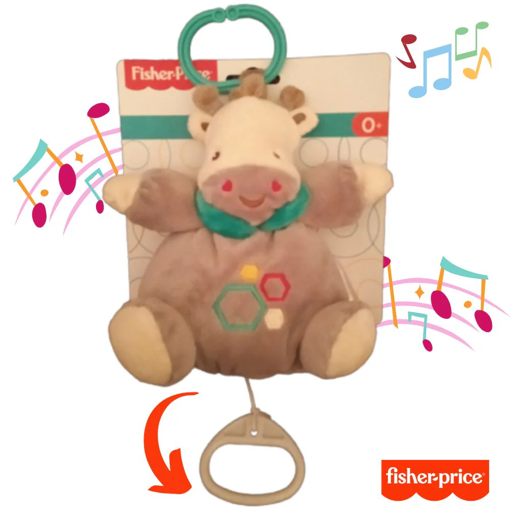 Jirafa peluche musical muñeco con cuerda Fisher Price